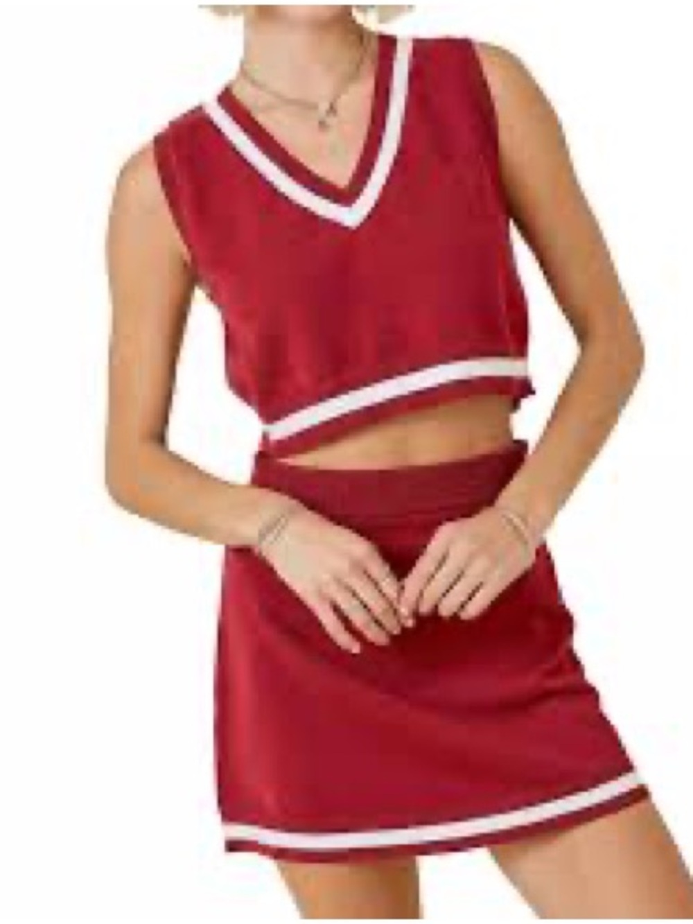 Day + Moon Women's Red College Sweater Skirt Small NWT